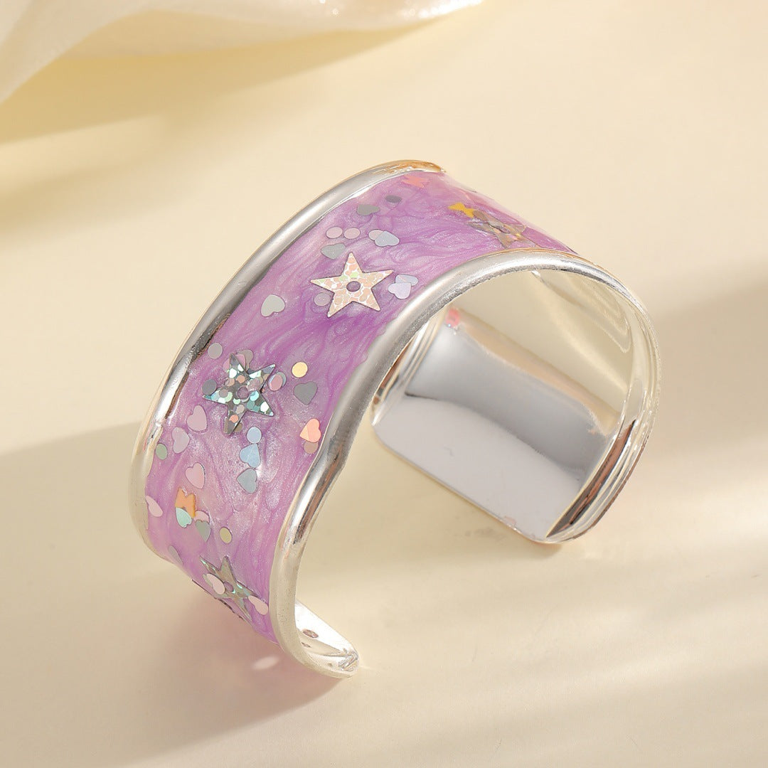 Women's bangle with sparkling star motif All Fashion