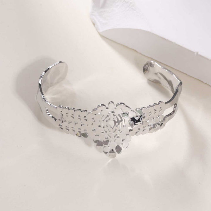 Women's Open Bangle in Modern Bamboo Design All Fashion