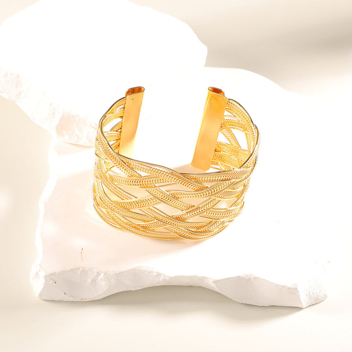 Women Open Bangle with Artistic Relief Design All Fashion