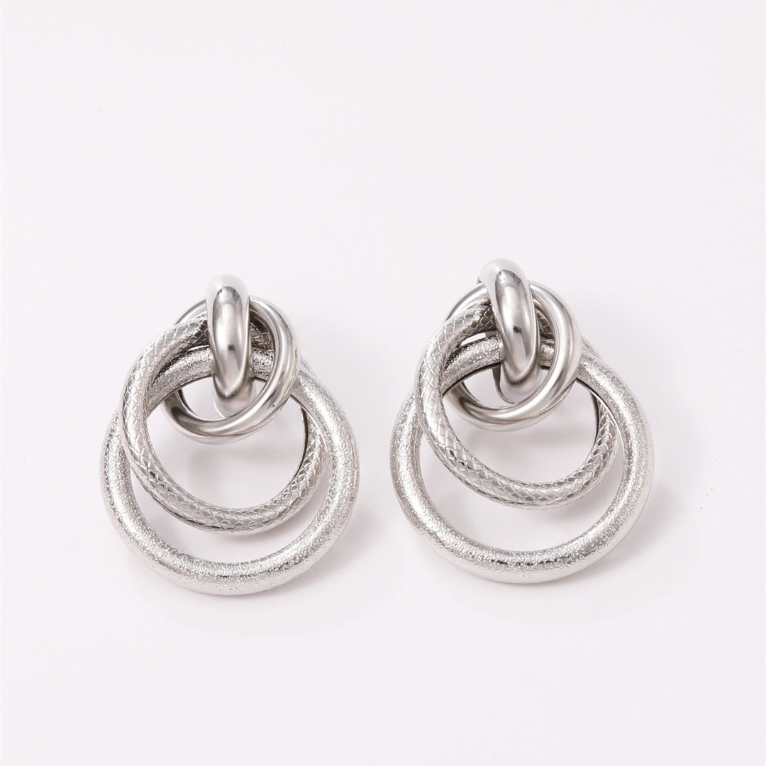 Women's Hanging Earrings with Elegant, Curved Ring Design All Fashion