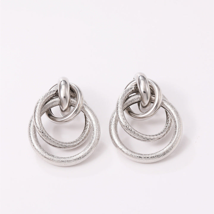Women's Hanging Earrings with Elegant, Curved Ring Design All Fashion