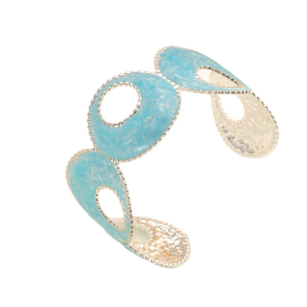 Women Open Bangle with artistic, multicolored design All Fashion