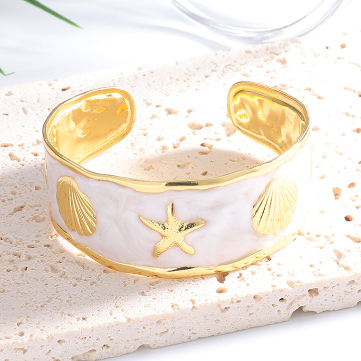 Women's Bangle with Maritime Shell and Starfish Design All Fashion