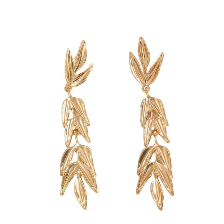 Women's Hanging Earrings with Elegant Leaf Design All Fashion