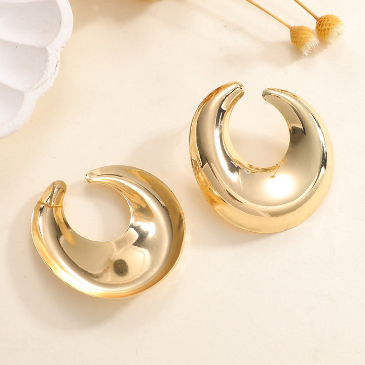 Women's earrings with elegant curved design All Fashion