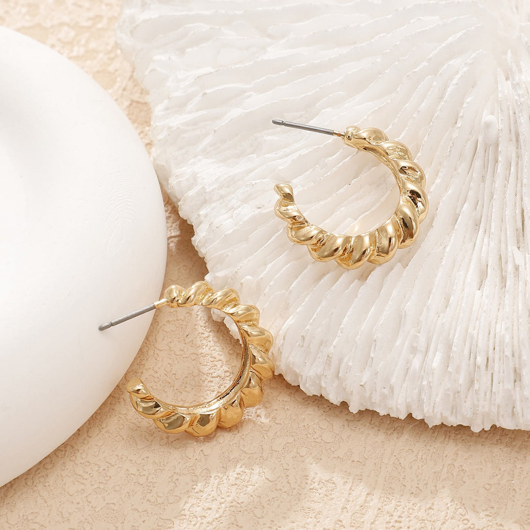 Women Hanging Earrings with Elegant Wave Design All Fashion