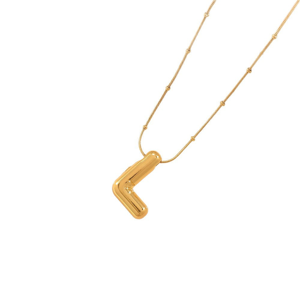 Women's necklace with curved letter pendant All Fashion