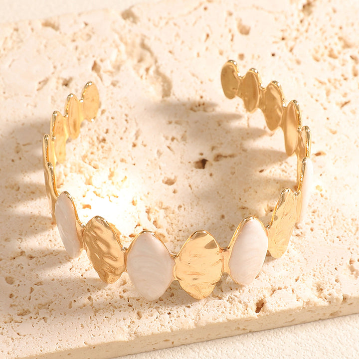 Ladies Open Bangle made of noble metal with elegant motif All Fashion