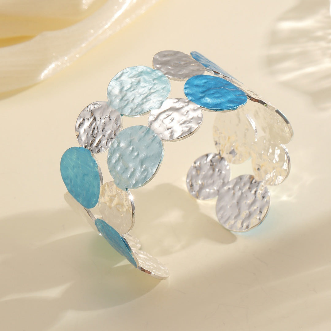 Ladies Open Bangle with Intricate Circle Design All Fashion