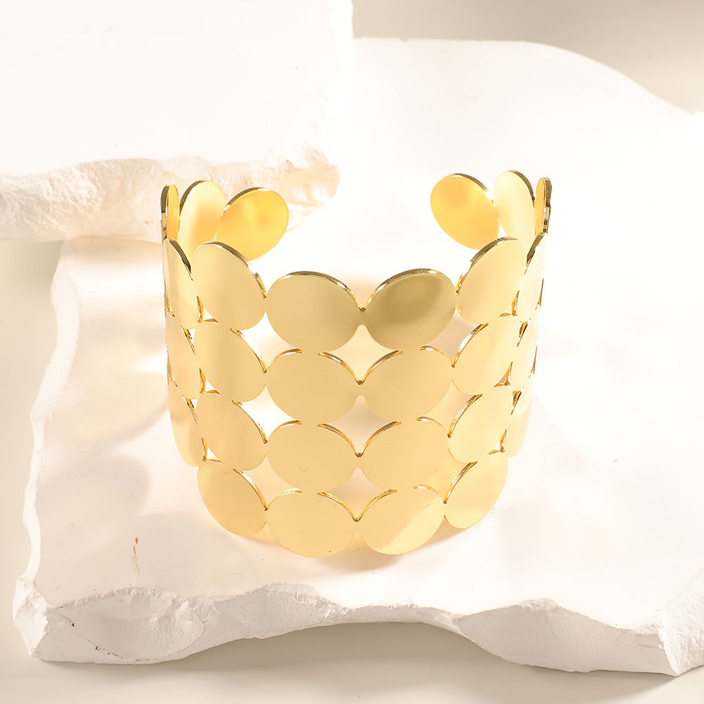 Women Open Bangle with Artistic Relief Design All Fashion