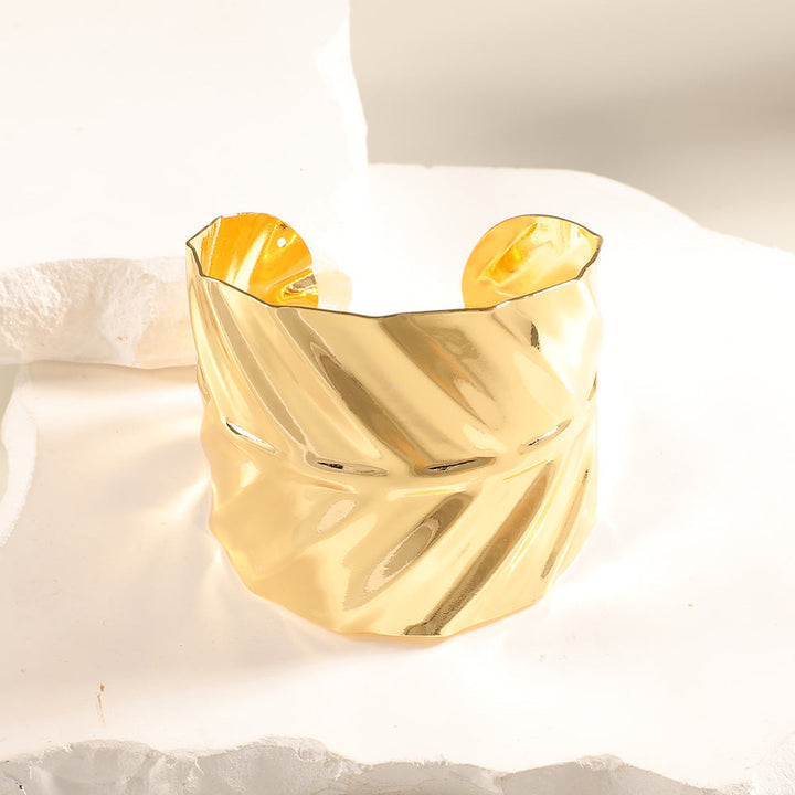 Women Open Bangle with Artistic Relief Design All Fashion