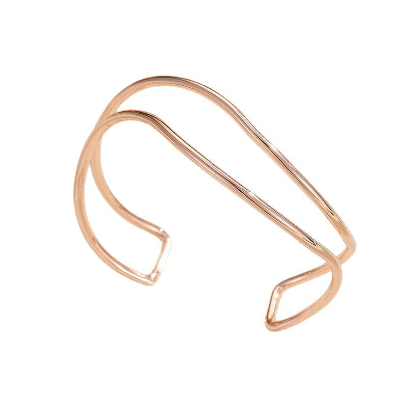 Women Open Bracelet with Curved Design All Fashion