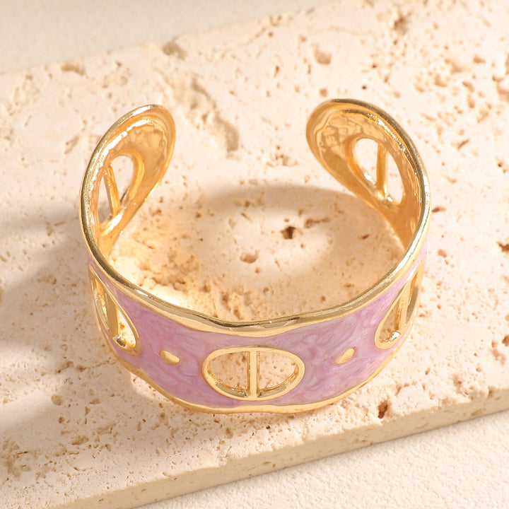 Women Open Cuff Bracelet with Artistic Snake Design All Fashion