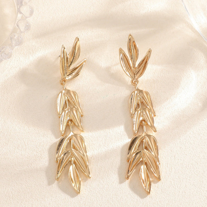 Women's Hanging Earrings with Elegant Leaf Design All Fashion