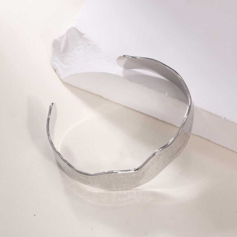 Women's Open Bangle in Modern Bamboo Design All Fashion