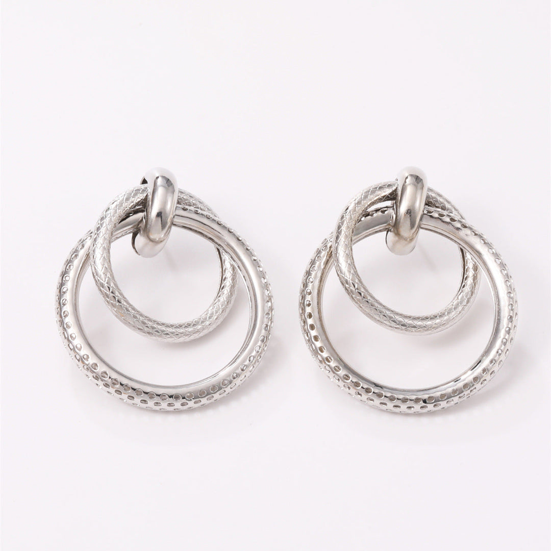 Women's Hanging Earrings with Elegant, Curved Ring Design All Fashion