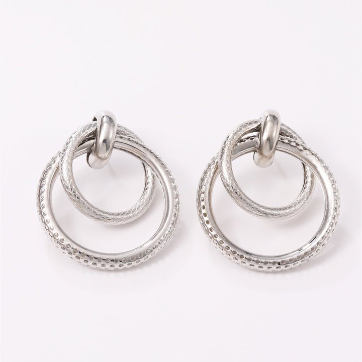 Women's Hanging Earrings with Elegant, Curved Ring Design All Fashion