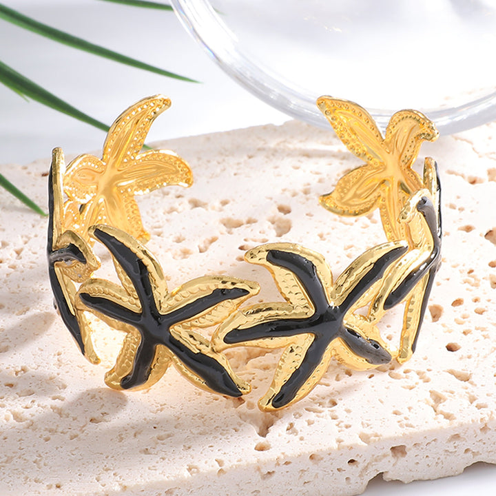 Ladies Open Cuff Bracelet with Expressive Star Motif All Fashion