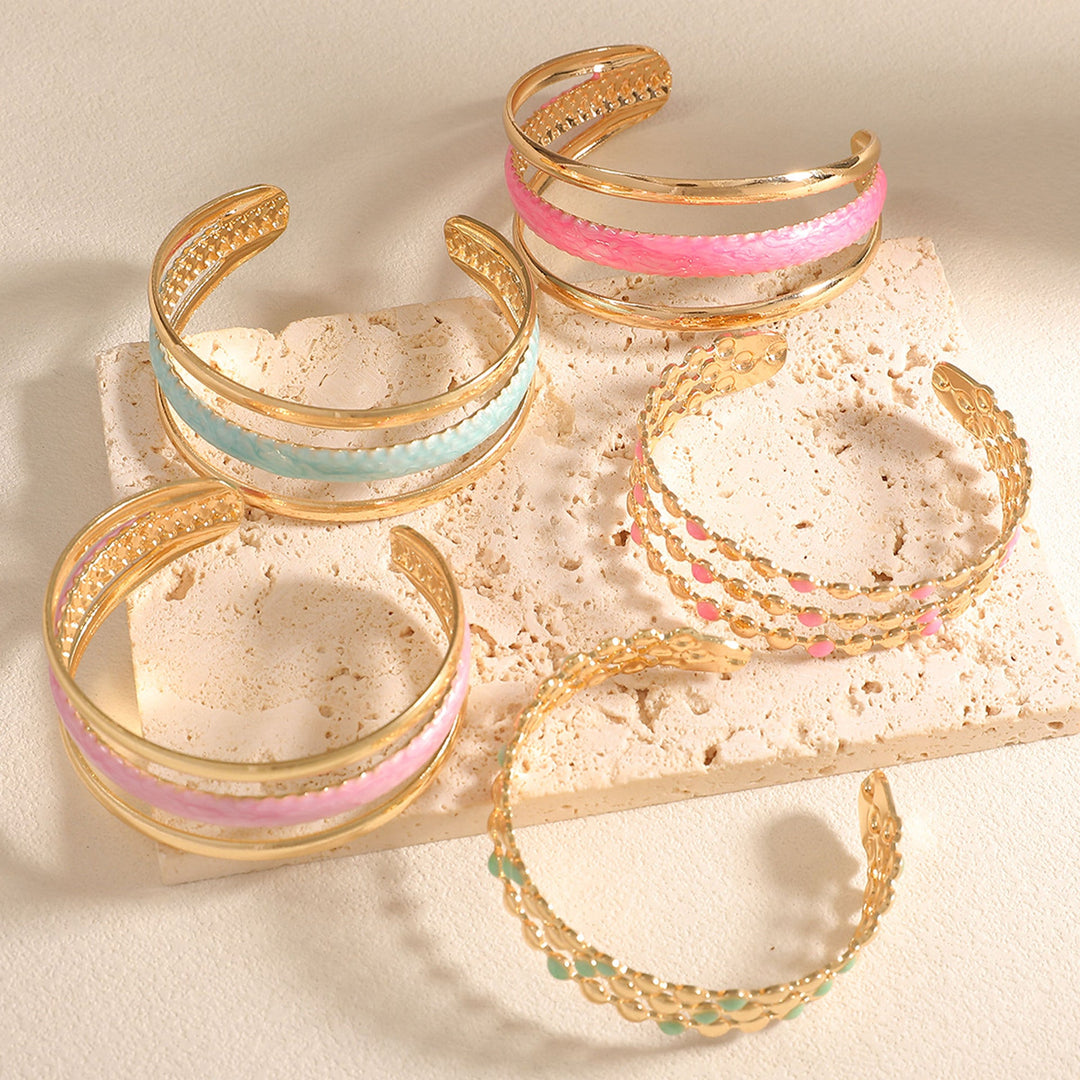 Women Open Bangle with Artistic Relief Design All Fashion