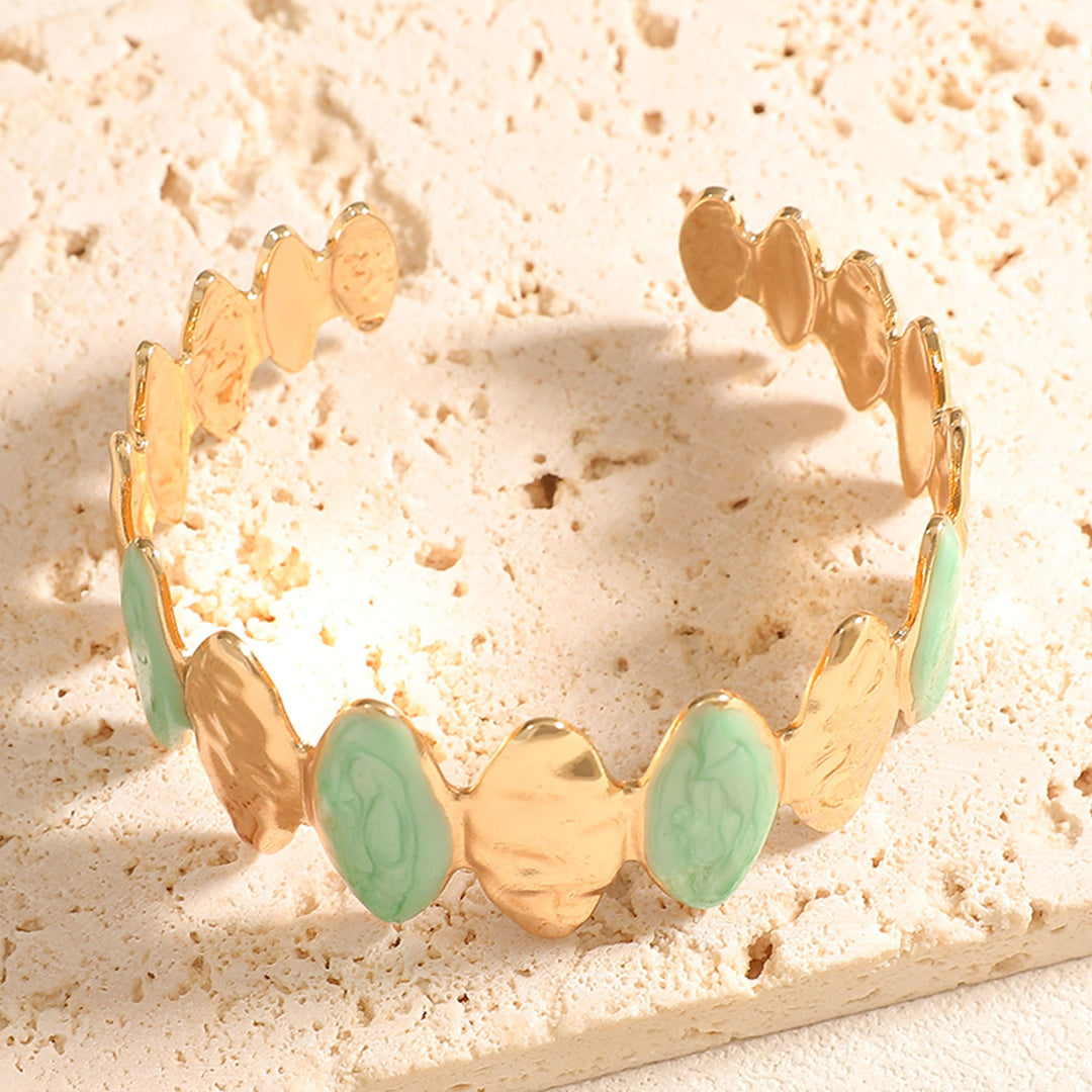 Ladies Open Bangle made of noble metal with elegant motif All Fashion