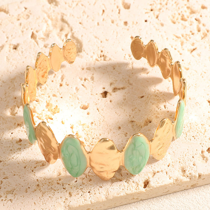 Ladies Open Bangle made of noble metal with elegant motif All Fashion