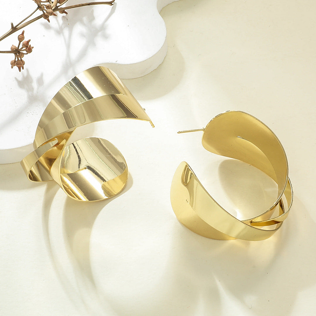 Women's Hanging Earrings in Elegant Wave Pattern All Fashion