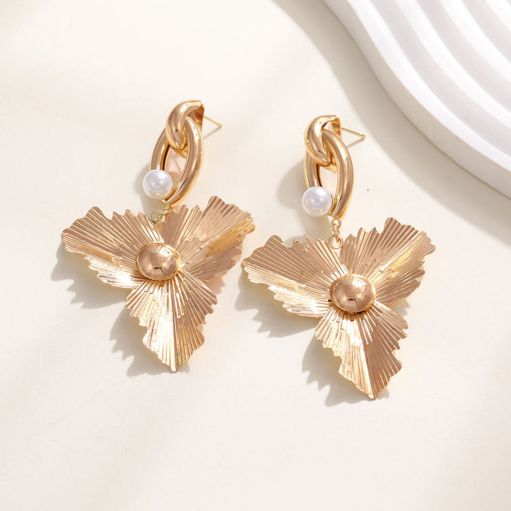 Women's Elegant Statement Earrings with Leaf Design All Fashion