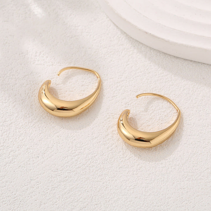 Women's hoops in modern crescent design All Fashion