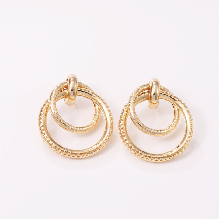 Women's Hanging Earrings with Elegant, Curved Ring Design All Fashion