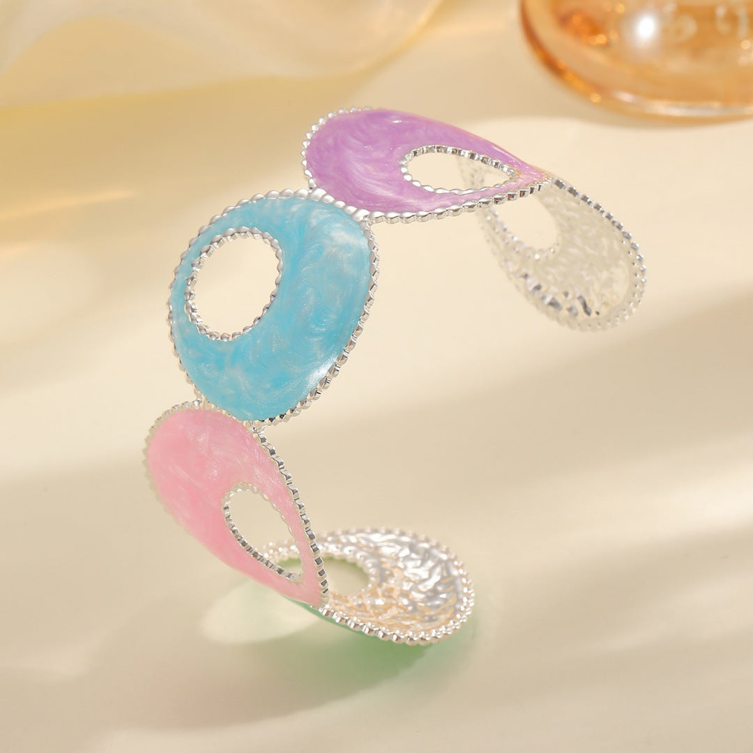 Women Open Bangle with artistic, multicolored design All Fashion
