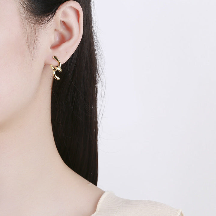 Women's earrings with sparkling circle pendant All Fashion