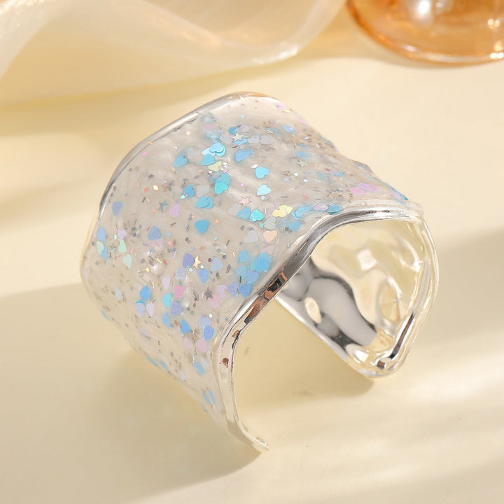 Women's Glittering Ring made of high-quality Epoxy Resin All Fashion