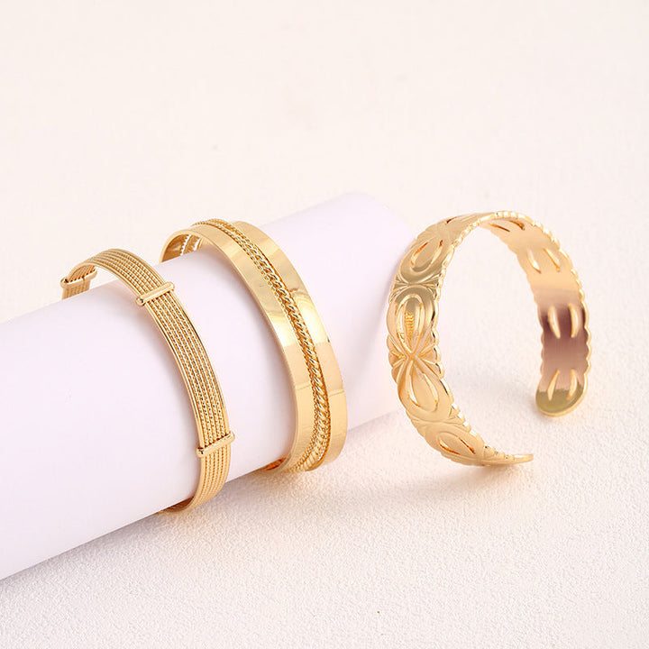 Ladies Open Bangle with Elegant Structure Design All Fashion