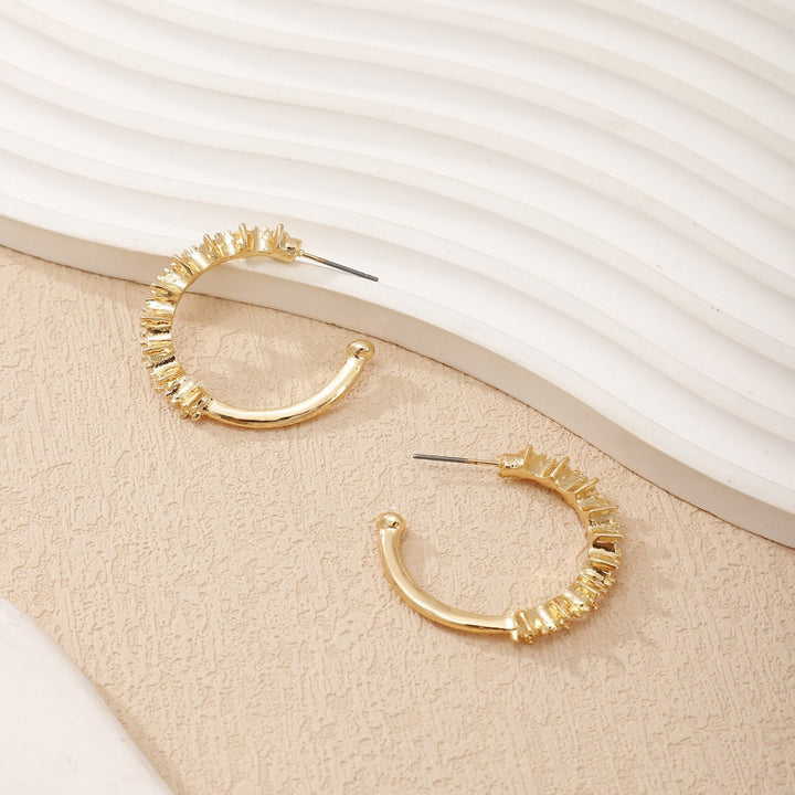 Ladies hoop earrings with intricate structures All Fashion