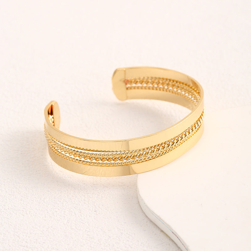 Ladies Open Bangle with Elegant Structure Design All Fashion