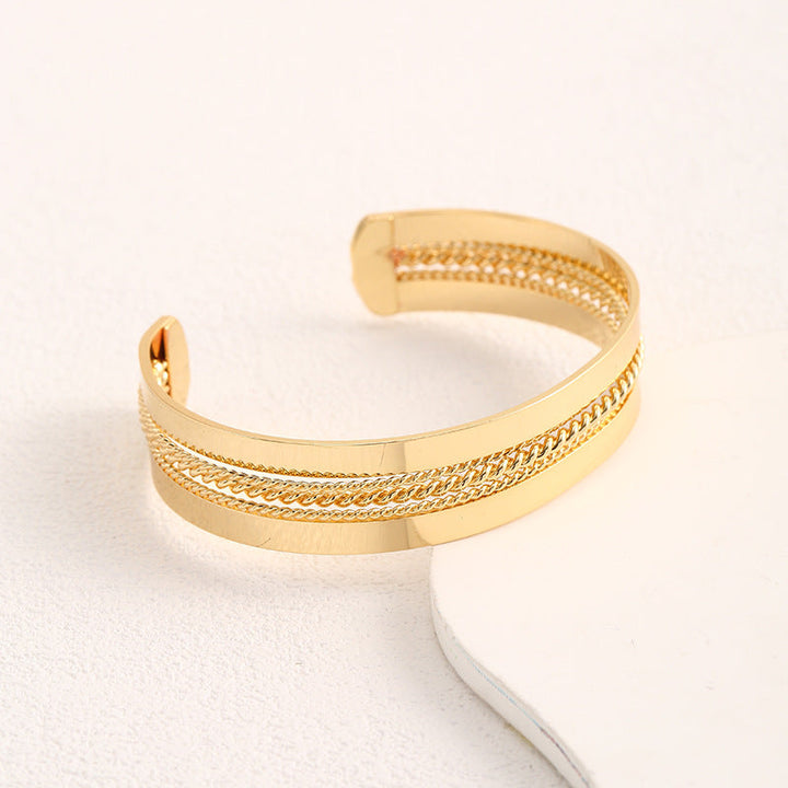 Ladies Open Bangle with Elegant Structure Design All Fashion