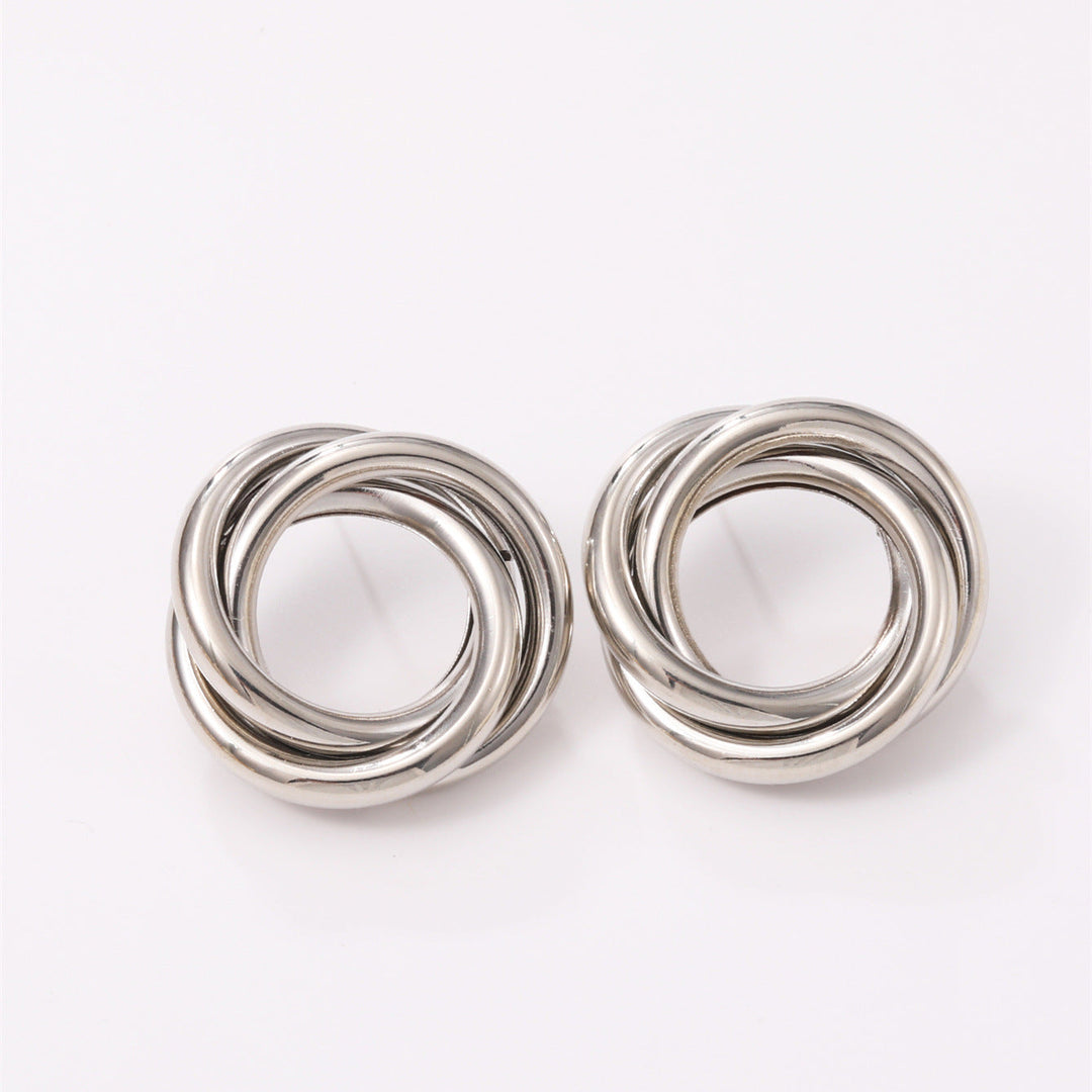 Women's Hanging Earrings with Elegant, Curved Ring Design All Fashion
