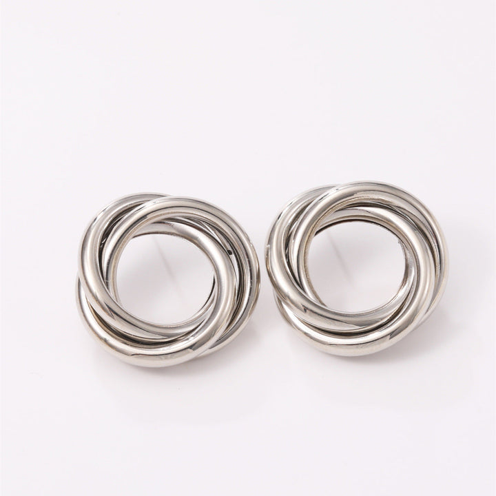 Women's Hanging Earrings with Elegant, Curved Ring Design All Fashion