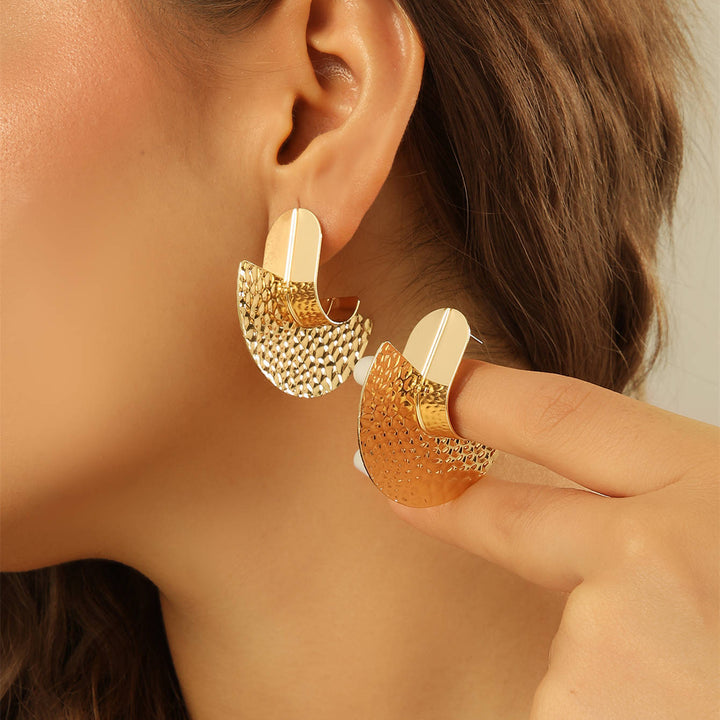 Women's Hanging Earrings with Artistic, Textured Design All Fashion