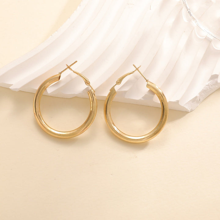 Women's hoop earrings made of high-quality stainless steel with elegant design All Fashion