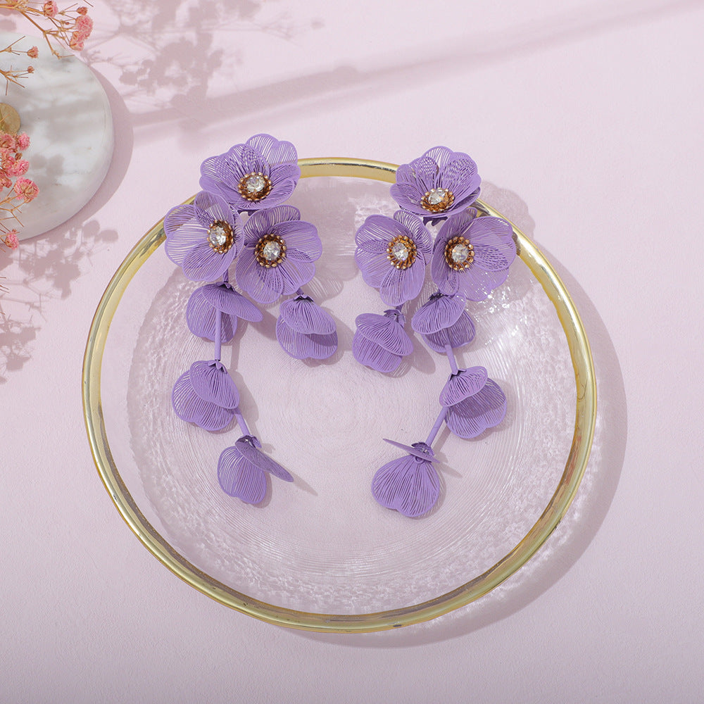 Ladies' earrings in elegant floral design All Fashion