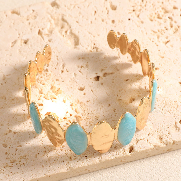 Ladies Open Bangle made of noble metal with elegant motif All Fashion