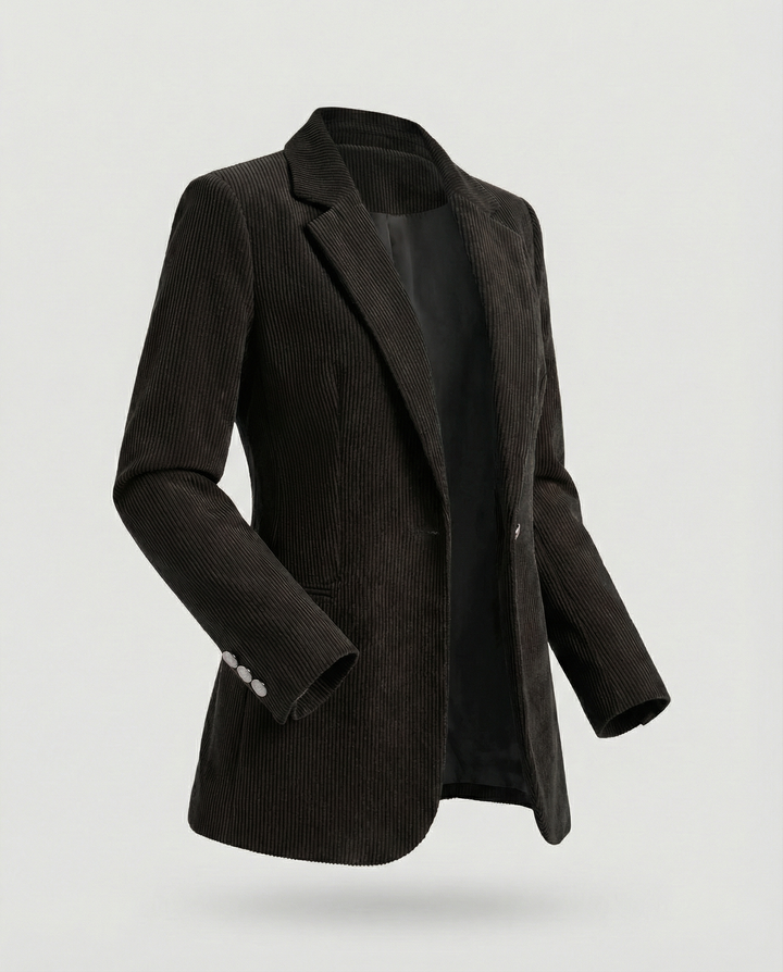 Cord Blazer Women Elegant