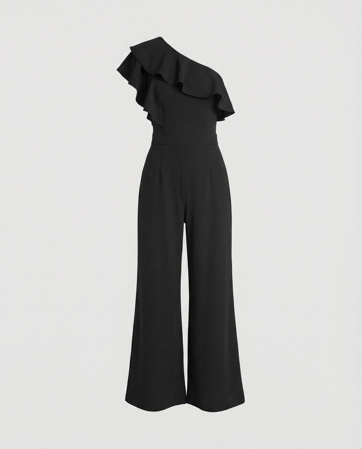 Elegant off-shoulder jumpsuit with ruffle