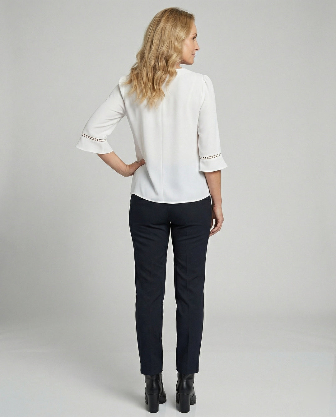 Women's Blouse Top Women's V-Neck Crepe