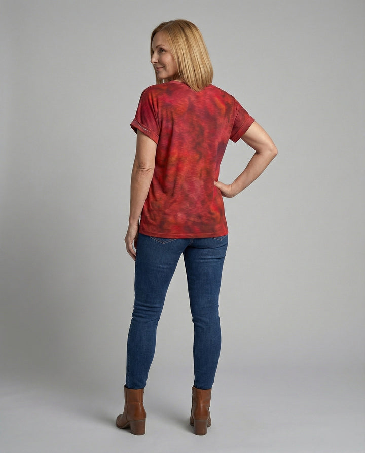 Blouses Tunic V-Neck Women Floral