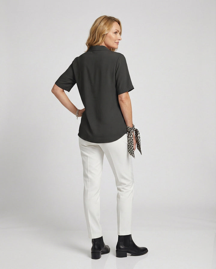 Blouse top women with V-neck
