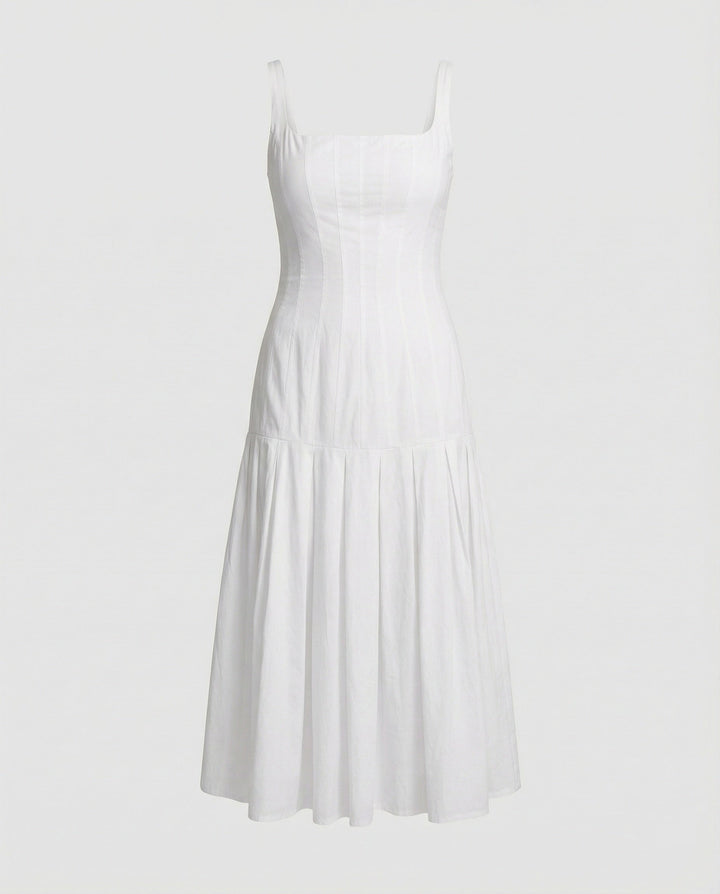 Women's mid dress with elegant cut