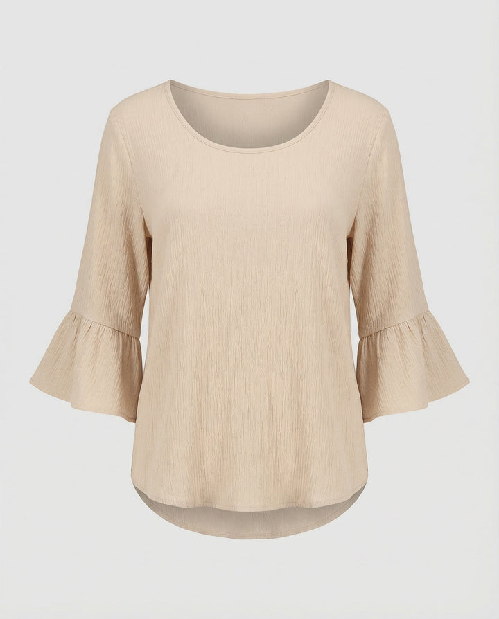 Women's Blouse Top with Ruffle Sleeves Structured