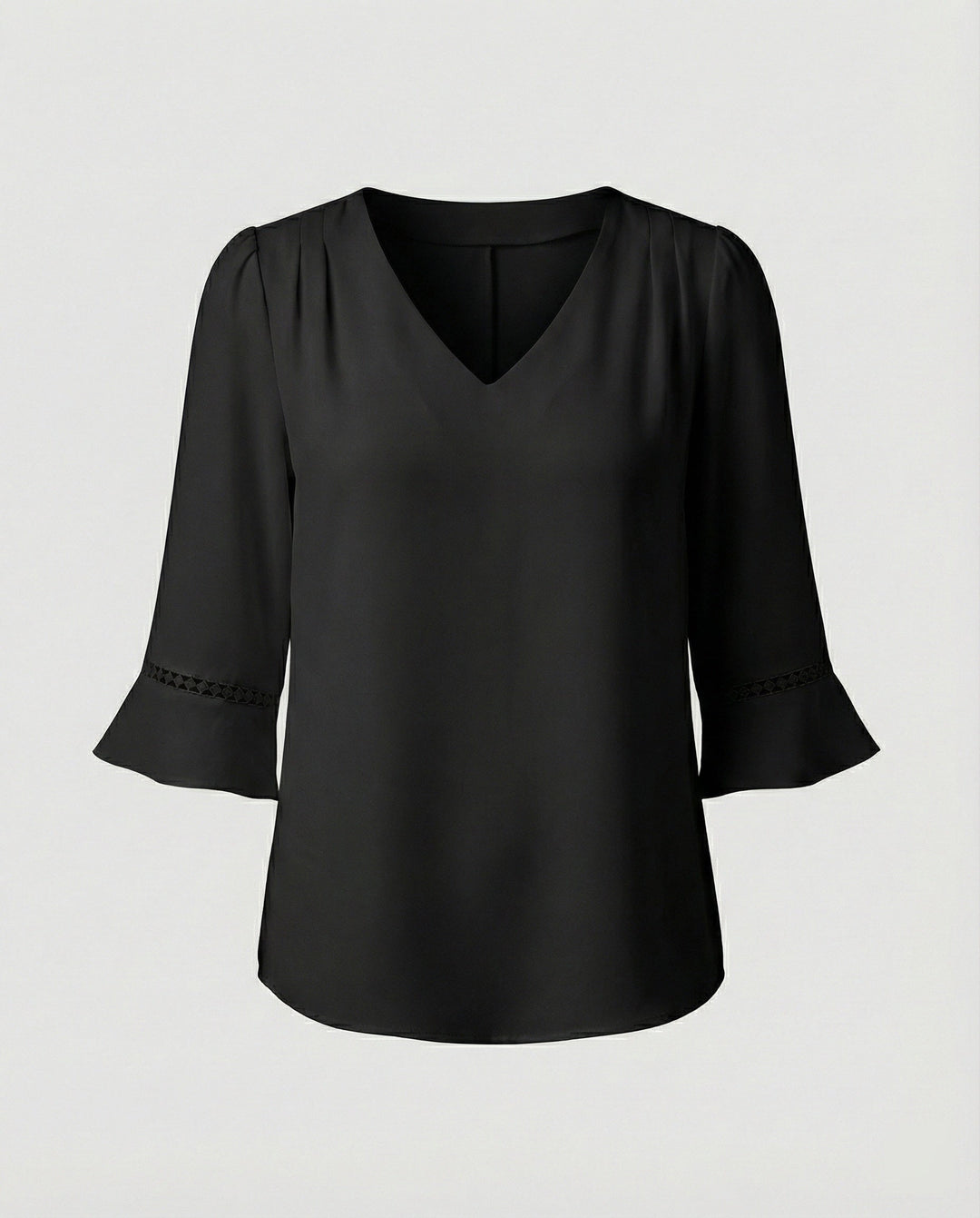Women's Blouse Top Women's V-Neck Crepe